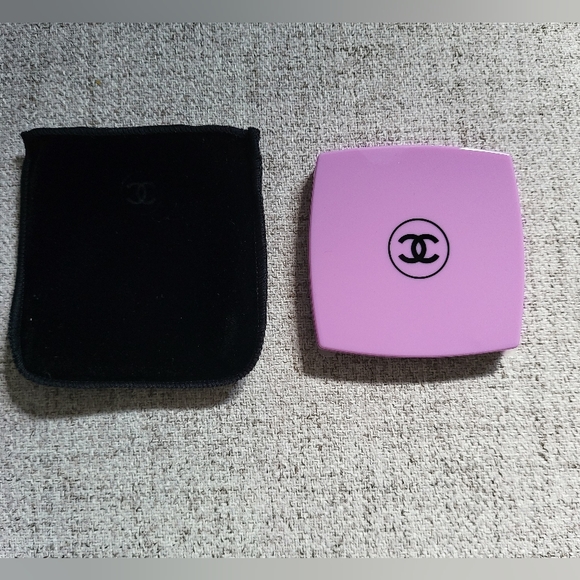 Chanel Purple Double Mirror with Black Pouch. NEW